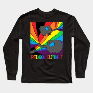 rainbow elephant Long Sleeve T-Shirt